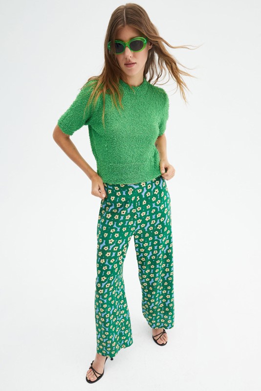 COMPAGNIA FANTASTICA Pantalone fluido fiori
