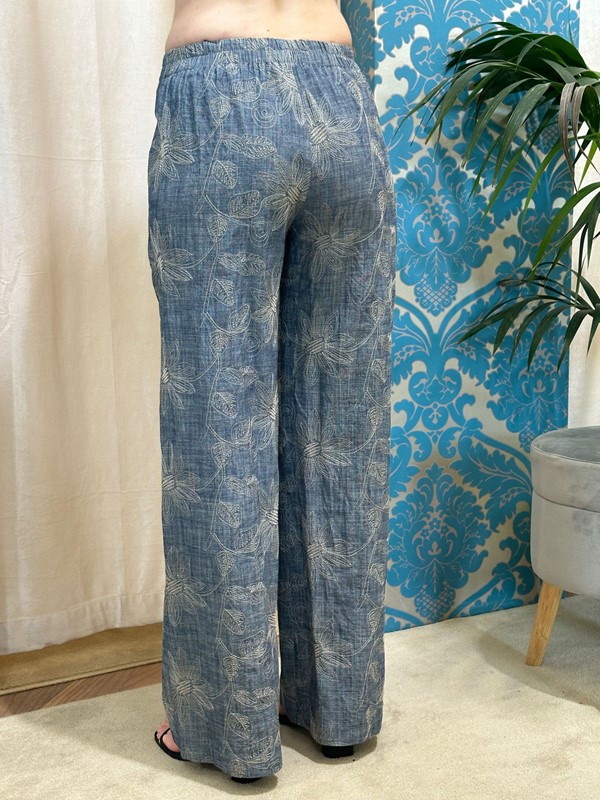 LES JOLIES NANAS Pantalone ricamato