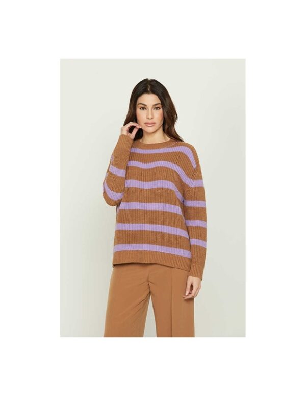 RELISH Maglia loretta m/l righe
