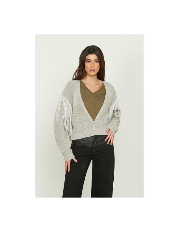 RELISH Cardigan angelas con trecce lurex
