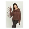 RELISH Maglia roberta con trecce frange