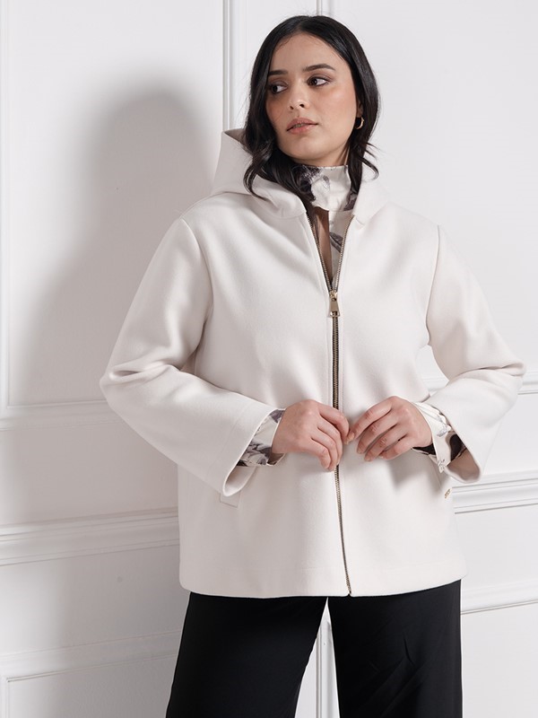 LIZALÙ Giaccone zip con cappuccio