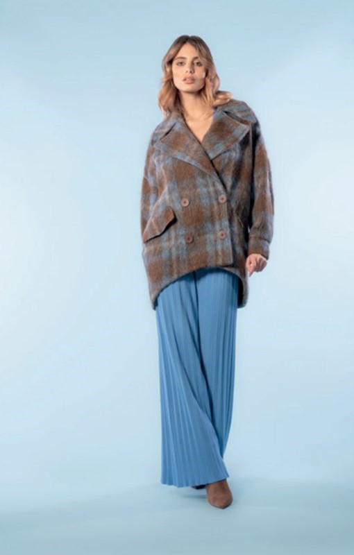 NUALY Pantalone plisse in maglia