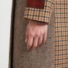 OTTOD'AME Cappotto in misto lana con manica a contrasto
