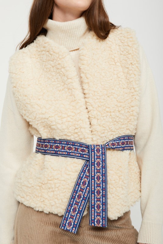 OTTOD'AME Gilet teddy in misto lana