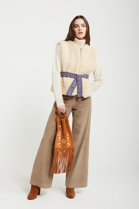 OTTOD'AME Gilet teddy in misto lana