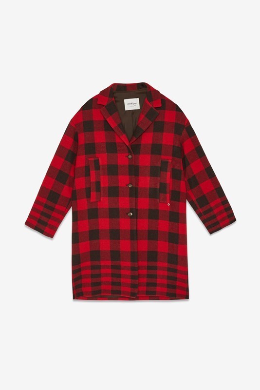 OTTOD'AME Cappotto check in misto lana