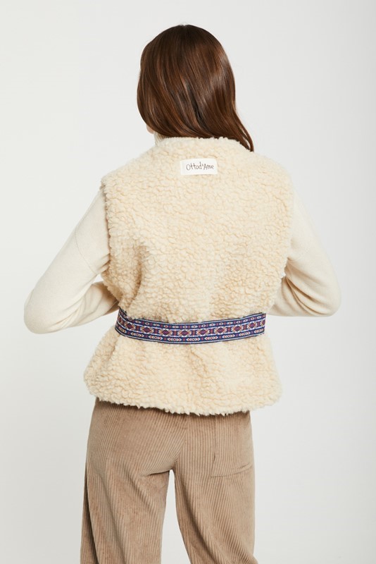 OTTOD'AME Gilet teddy in misto lana