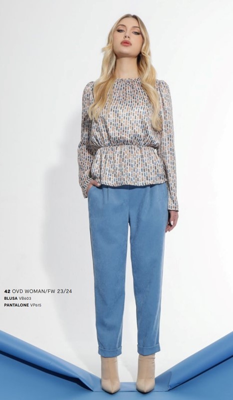 OVER-D WOMAN Pantalone in velluto