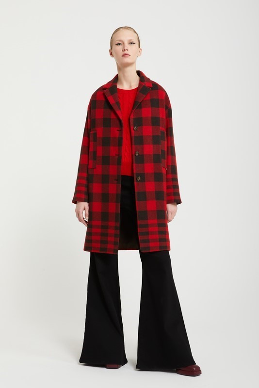 OTTOD'AME Cappotto check in misto lana