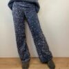 SPAZIO SAND Pantaloni velluto e paillettes
