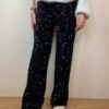 SPAZIO SAND Pantaloni velluto e paillettes