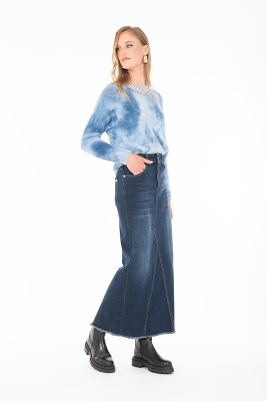 SISTE'S Gonna denim con spacco
