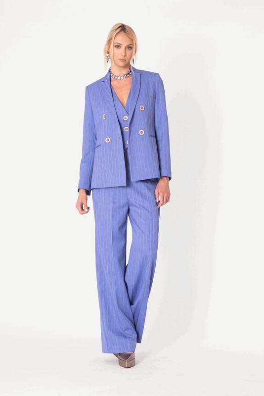 SISTE'S Pantalone ampio gessato