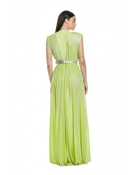 RELISH Abito lungo scollo a v glitter