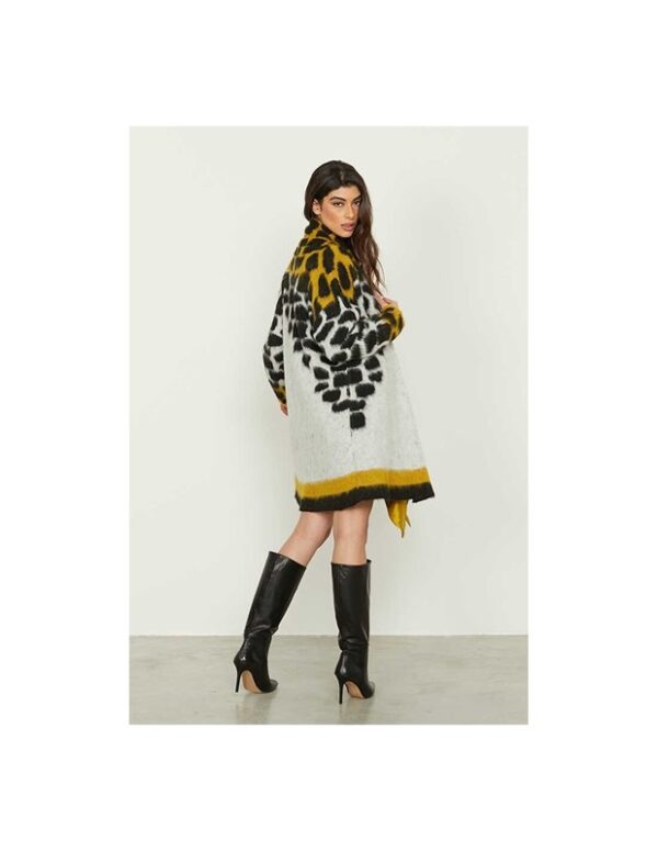 RELISH Cardigan genoveffa lungo jacquard maculato