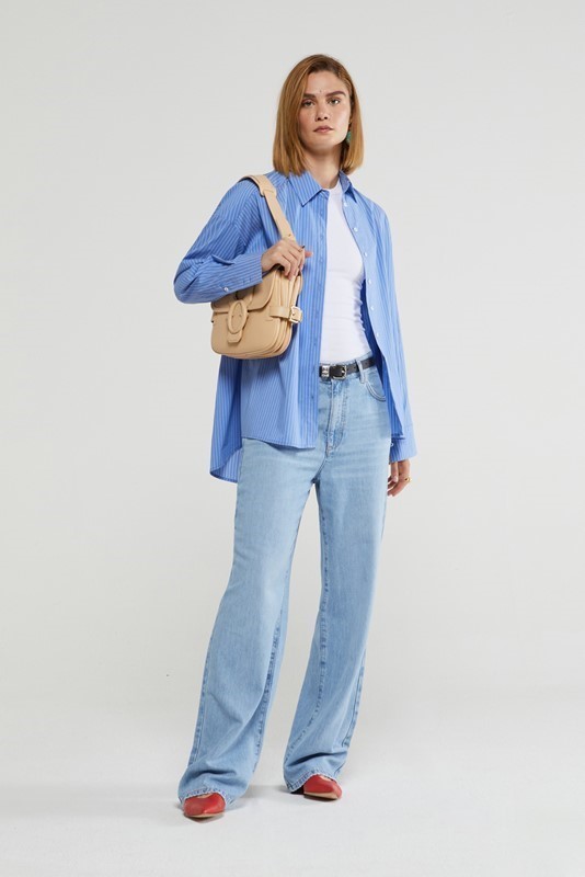 OTTOD'AME Camicia con fondo assimetrico