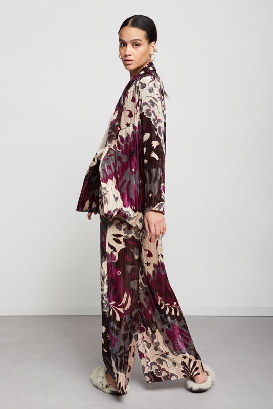 OTTOD'AME Blazer velluto fantasia