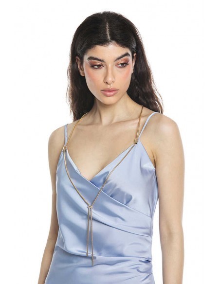 RELISH Abito midi s/m scollo incrocio