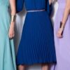 EDAS Abito midi con tulle doppia georgette