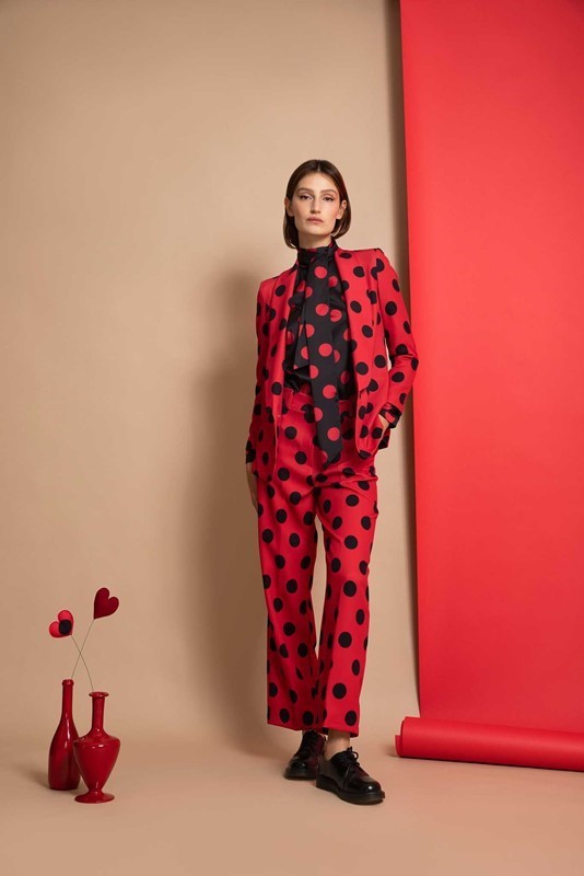 PEPE ROSA Pantalone fanny pois