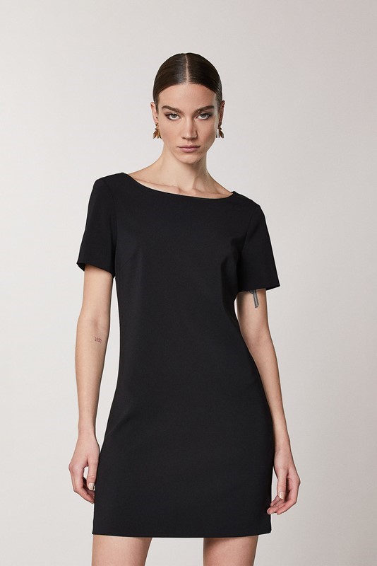 PATRIZIA PEPE Abito mini in crÊpe essential