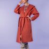 NUALY Cappotto cintura
