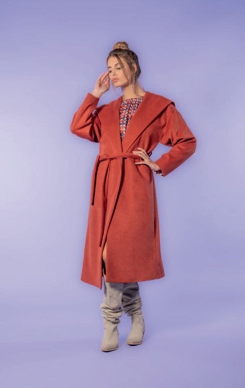 NUALY Cappotto cintura