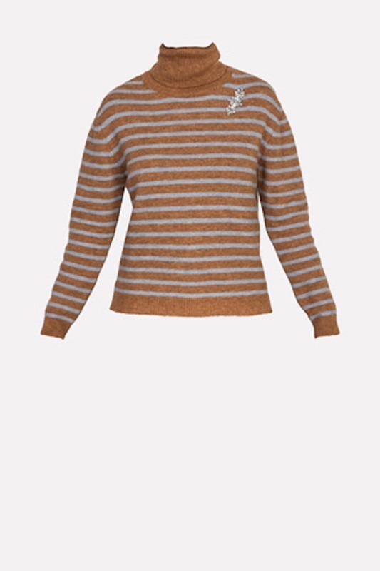 SISTE'S Maglia rigata con spilla