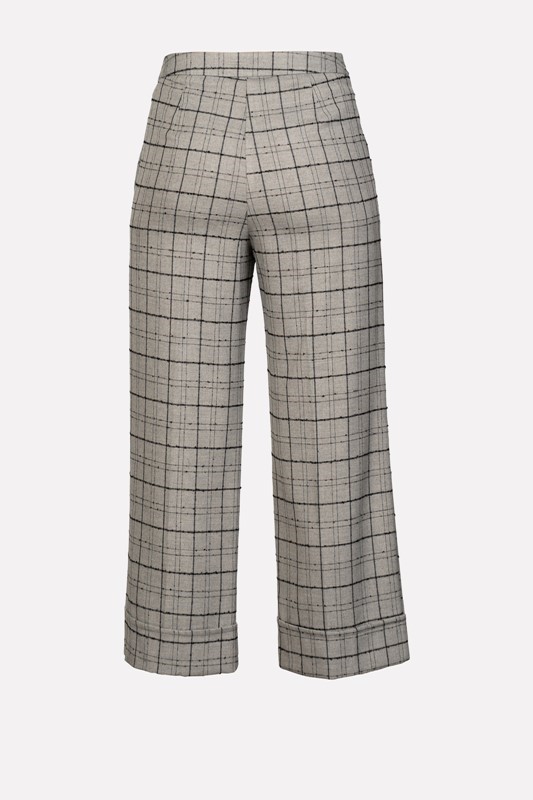 SISTE'S Pantalone check con risvolto