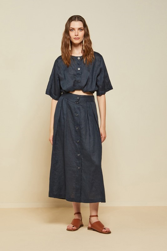 OTTOD'AME Gonna midi con bottoni