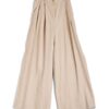 B.YU Pantalone a palazzo in lino