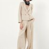 B.YU Pantalone a palazzo in lino