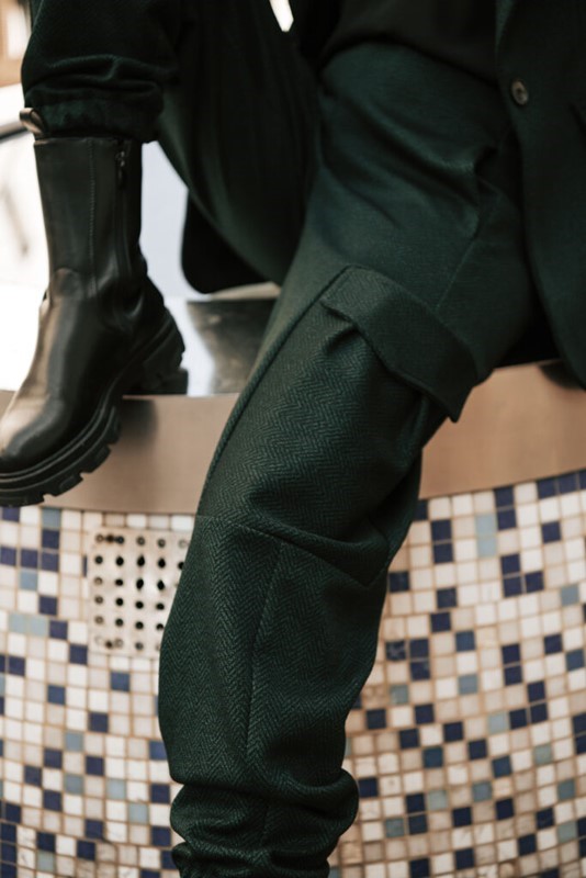 SPAGO DONNA Pantalone con elastico caviglia