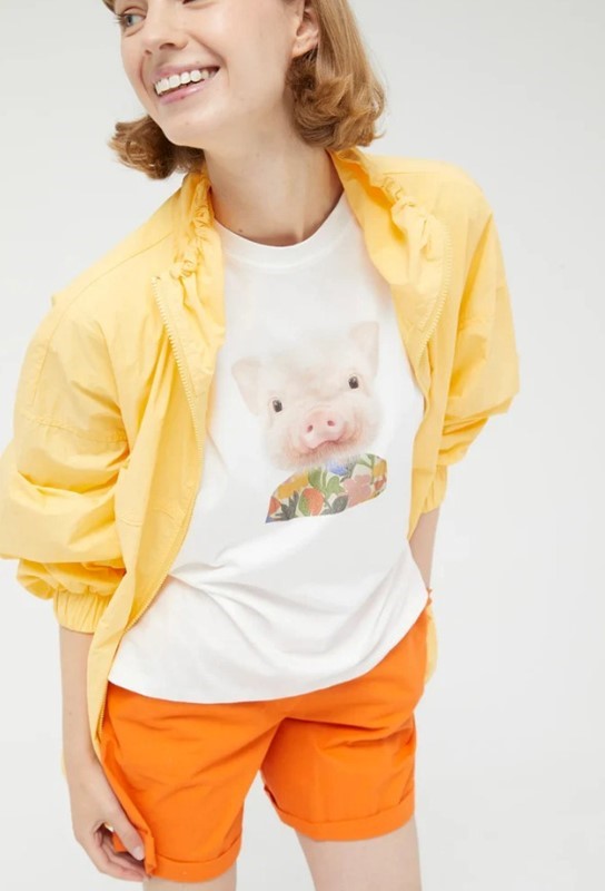 COMPAGNIA FANTASTICA T-shirt con stampa maialino