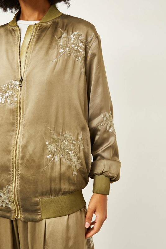 SOUVENIR Bomber ricamato pailletes