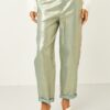 SOUVENIR Pantalone tessuto spalmato oro