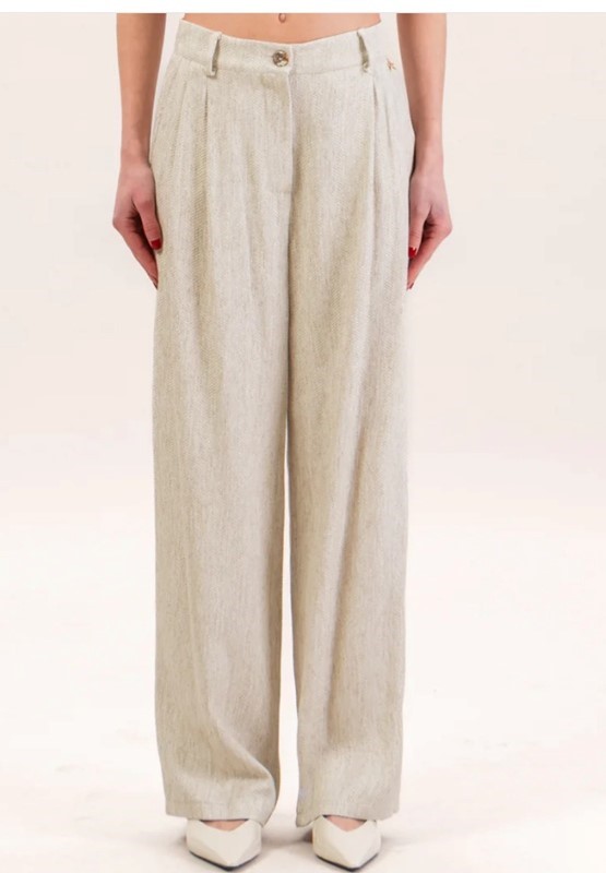 SOUVENIR Pantalone spigato in tinta