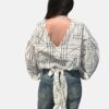 SOUVENIR Camicia ricamata ad incrocio con accessorio