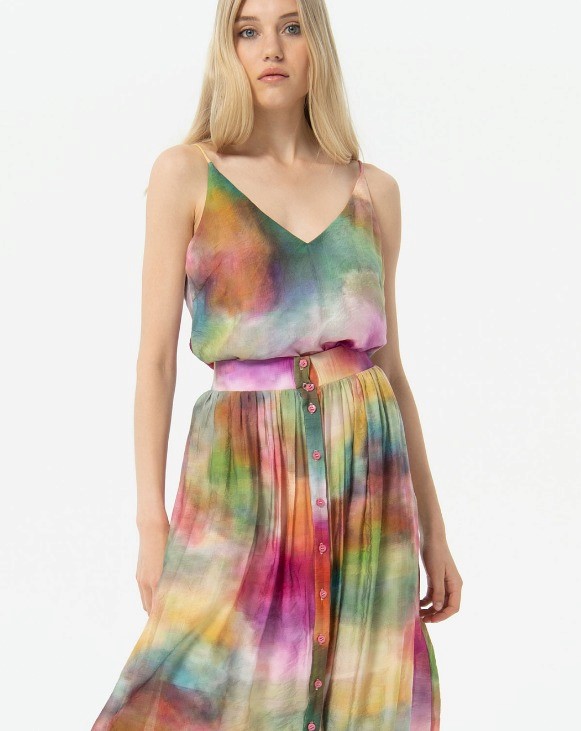 SURKANA Gonna ampia con bottoni