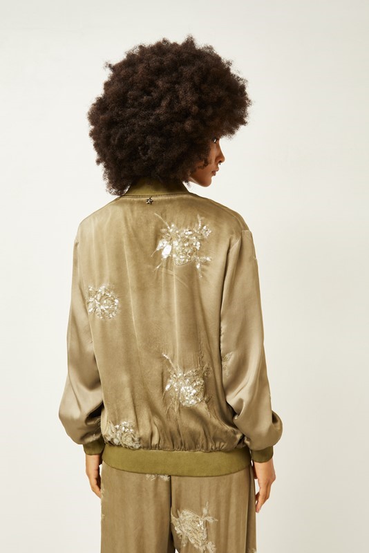 SOUVENIR Bomber ricamato pailletes
