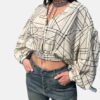 SOUVENIR Camicia ricamata ad incrocio con accessorio