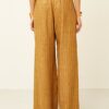 SOUVENIR Pantalone gessato con elastico in vita