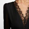 MORGAN Blusa scollo v con pizzo