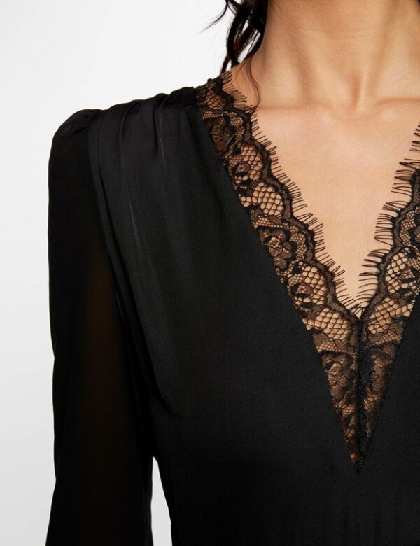 MORGAN Blusa scollo v con pizzo