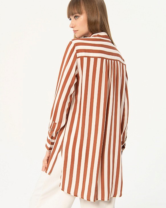 SURKANA Camicia lunga spacchi laterali