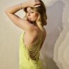 67B68646B8248BA043F3083ADBA10BAA_ AGGÉL Abito con dettaglio in maglia sulla schiena