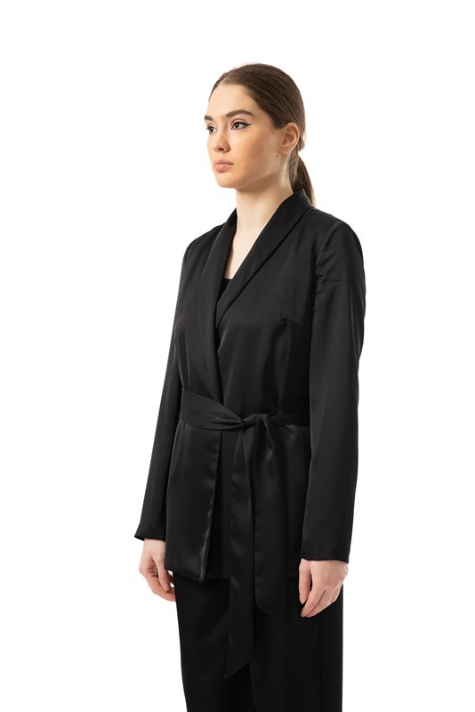 SPAGO DONNA Giacca senza bottoni con cintura