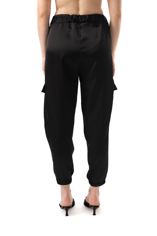 SPAGO DONNA Pantalone con tasconi laterali ed elastico sul fondo