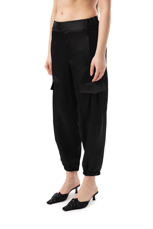 SPAGO DONNA Pantalone con tasconi laterali ed elastico sul fondo